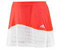 Adidas Girls Comp Skort White/Red 07