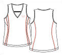 Fred Perry Girls Sleeveless Top White/Peach