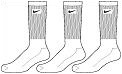 Nike Cotton Half-Cushion Crew 3PPK- White