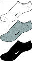 Nike Dri-Fit Liner (Ankle High)- Pack of 3- White, Black & Grey