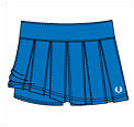 Fred Perry Girls Pleated Tennis Skort- Scottish Blue