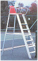 Universal Aluminium Unpires Chair White/Red