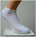 Wilson Womens 3PP Liner (Ankle Length) Tennis Socks- White/Pink