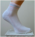 Wilson Womens 3PP Quarter Length Tennis Socks- White/Pink