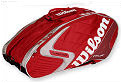 Wilson Tour Super Six Racket Tennis Bag- Red (rrp �40)