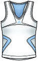 Adidas Womens Comp Tank White/Blue (rrp �28)