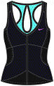 Nike Womens Control Athlete Tank Navy/aqua 07