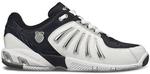 K-Swiss K-Force Indoor Carpet Tennis Shoes- White/Navy/Silver