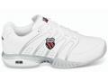 K-Swiss Mens Approach II Indoor Carpet Tennis Shoes- White/Black/Silver