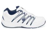 K-Swiss Mens Optim IV Tennis Shoes - White/Navy - thumbnail image 1