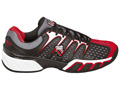 K-Swiss Mens BigShot II Tennis Shoes- Black/Fiery Red/Charcoal