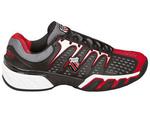 K-Swiss Mens BigShot II Tennis Shoes - Black/Fiery Red/Charcoal - thumbnail image 1