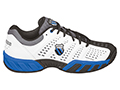 K-Swiss Mens BigShot Light Omni Tennis Shoes- White/Black/Brilliant Blue
