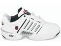 K-Swiss Mens Stabilor Omni Tennis Shoe- White/Navy/Red