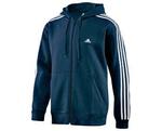 Adidas ESS 3S Zip Hoody Navy/White 