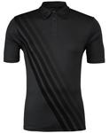 K-Swiss Mens Five Stripe Polo SF09- Ebony/Black