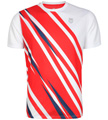 K-Swiss Mens Slash Crossover Crew- White/Fiery-Red