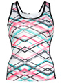 K-Swiss Womens Racerback Shell Tank- White/Rouge-Red