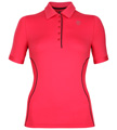 K-Swiss Womens Short Sleeve Polo- Rouge-Red/Black
