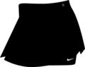 Nike Womens Athlete Skirt Black/White