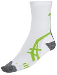 Asics Tennis Crew Socks- White / Jasmine Green
