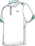 Nike Mens Dri Fit Velocity Polo White/Turquoise 09