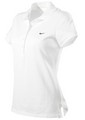 Nike Womens Dri-Fit Cotton Short Sleeve Pique Polo- White