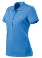 Nike Womens Dri-Fit Cotton Short Sleeve Pique Polo- Med Blue