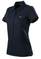 Nike Womens Dri-Fit Cotton Short Sleeve Pique Polo- Navy