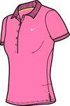 Nike Womens Dri-Fit Cotton Short Sleeve Pique Polo- Peach