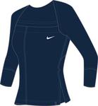 [Pre-Order] Nike Womens 3/4 Sleeve LS Athlete Top- Dark Navy