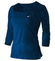[Pre-Order] Nike Womens 3/4 Sleeve LS Athlete Top- Dark Navy