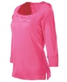 Nike Womens LS Athlete Open Neck Top- Pink