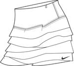 [Pre-Order] Nike Womens Open Skirt 09 White/Dark Navy