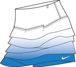 [Pre-Order] Nike Womens Open Skirt 09 White/Italy Blue