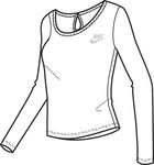 Nike Womens Long Sleeve Tee- White