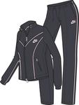 Nike Girls Woven Warm-Up Tracksuit- Pink/White/Black