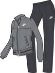 Nike Girls Woven Warm-Up Tracksuit- Pink/White/Black