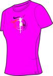 Nike Womens Polyester Graphic Tee- Vivid Pink