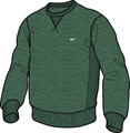 Nike Mens Brushed Fleece Crew- Dark Grey/White