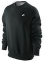 Nike Mens Brushed Fleece Crew- Black/White