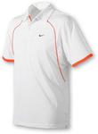 Nike Mens Dri-Fit UV Protection Polo- White/Orange