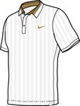 Nike Boys Federer Wimbledon Polo SF09- White/Gold