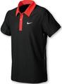 Nike Mens Federer US Open Polo- Black/Red