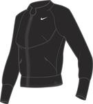 Nike Womens LS Athlete Open Neck Top- Pink