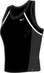 Nike Womens Border Tank SF09- Black/White