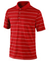 Nike Kids Dri-Fit Tech Stripe Polo- Challenge Red/White
