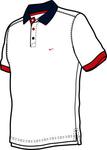 Nike Kids Dri-Fit Solid Polo- White/Red