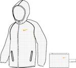 Nike Mens Rush and Crush Jacket SS10- White/Orange Blaze