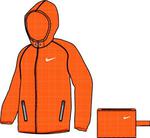 Nike Mens Rush and Crush Jacket SS10- White/Orange Blaze